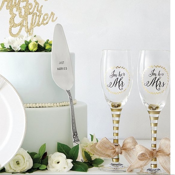 Mud Pie Wedding Cake Cutting 3-piece set NWT - Picture 2 of 7